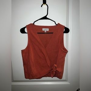 Madewell Texture & Thread Front Tie Tank Top Size M